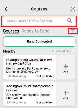 shotscope courses
